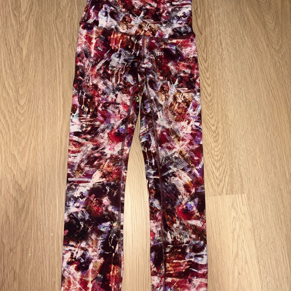 Lululemon Wunder Train Abstract Print Leggings 25” size 2